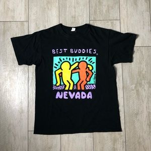 KEITH HARING 1989 Best Buddies Nevada T Shirt